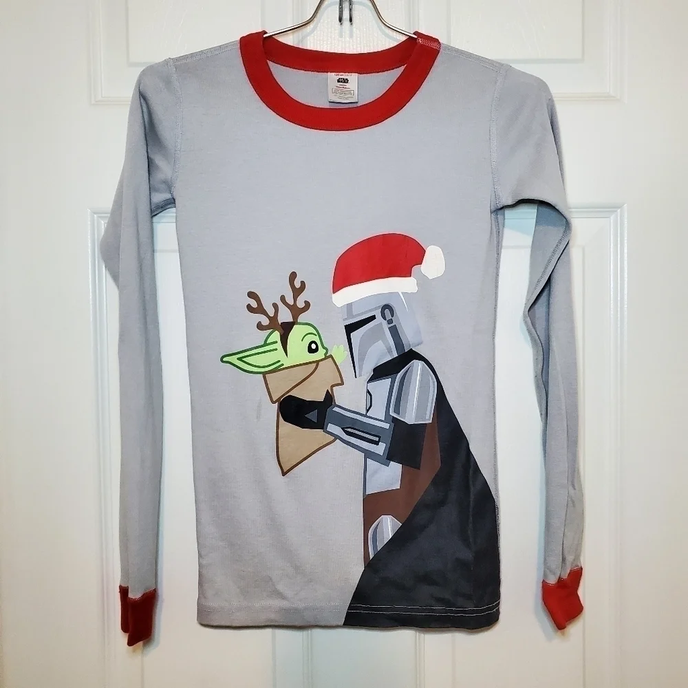 Hanna Andersson Star Wars Mandalorian Christmas Pajama Top Sz 12